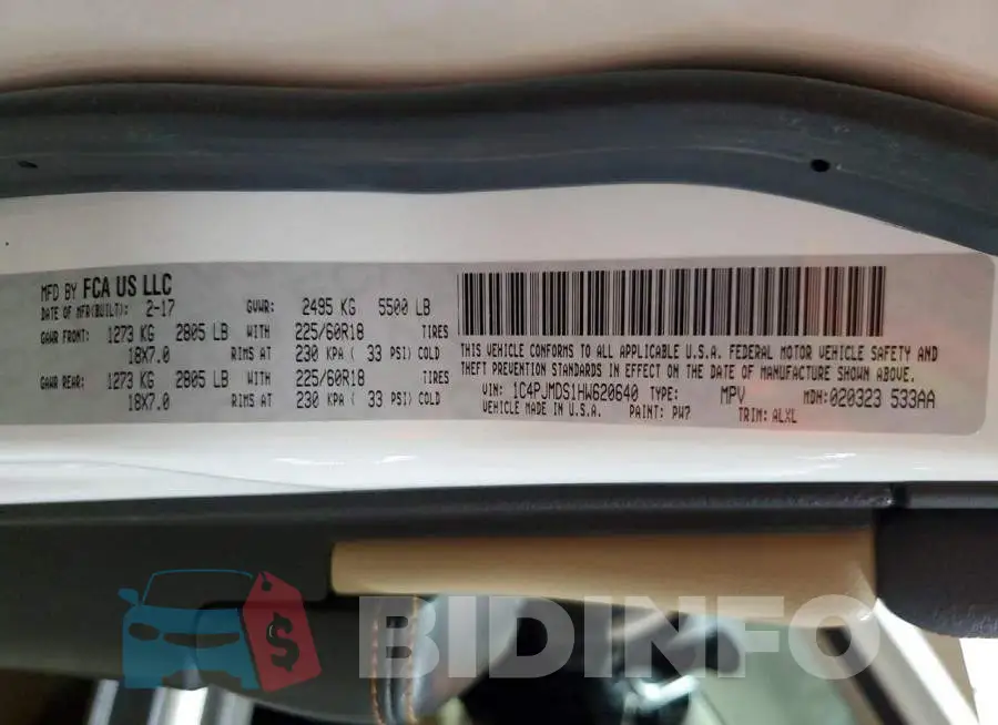1C4PJMDS1HW620640 Photo# 13
