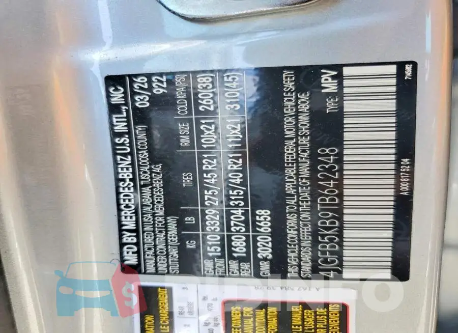 4JGFB5KB9TB642348 Photo# 13
