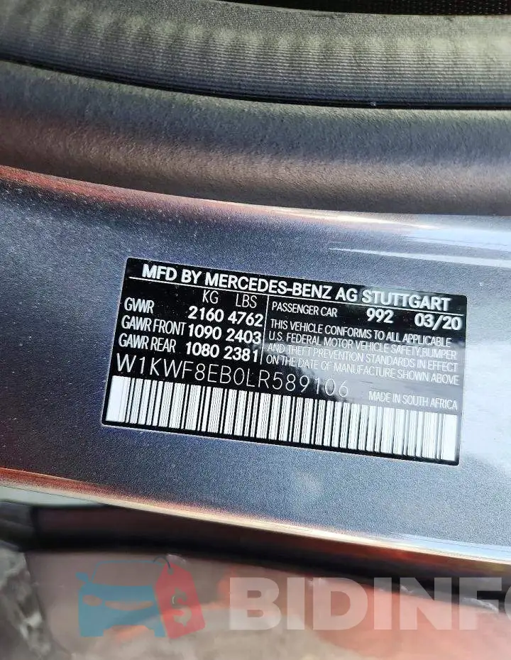 W1KWF8EB0LR589106 Photo# 13