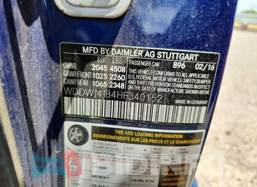 WDDWJ4JB4HF340152 Photo# 12