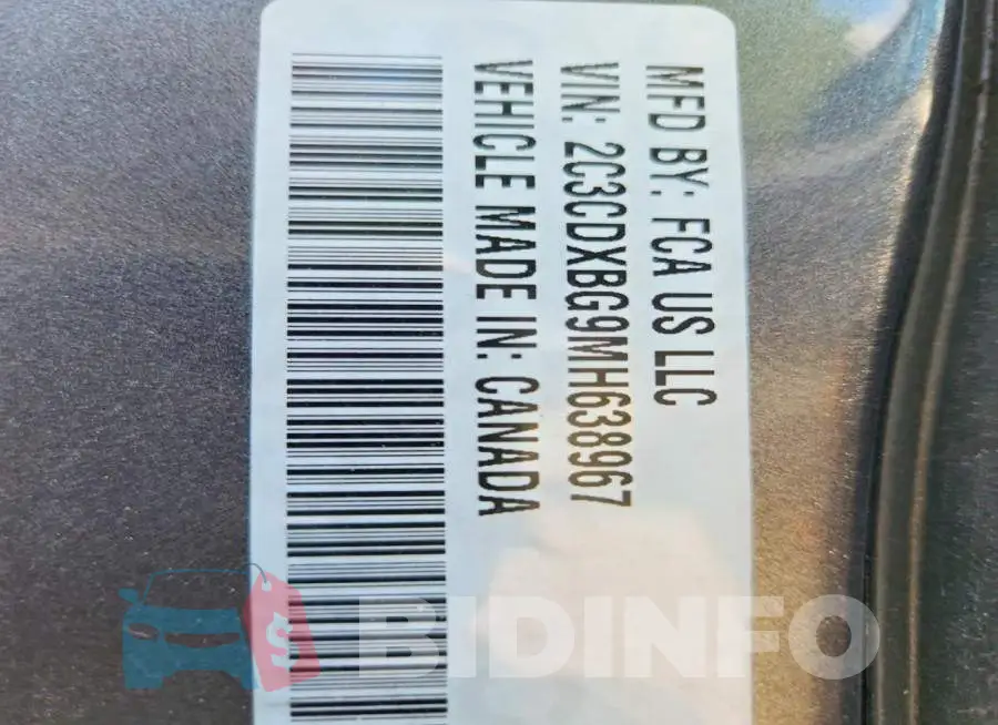 2C3CDXBG9MH638967 Photo# 12
