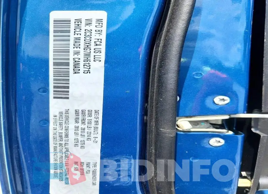 2C3CDXHG7MH612715 Photo# 12