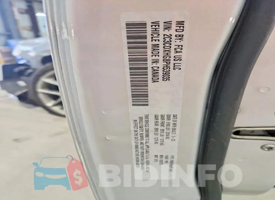 2C3CDXHG8PH539035 Photo# 12