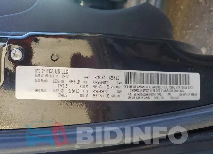 2C4RDGEG5HR700110 Photo# 13