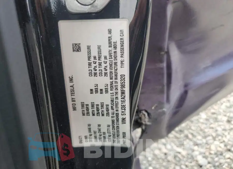 5YJ3E1EA2MF985320 Photo# 12