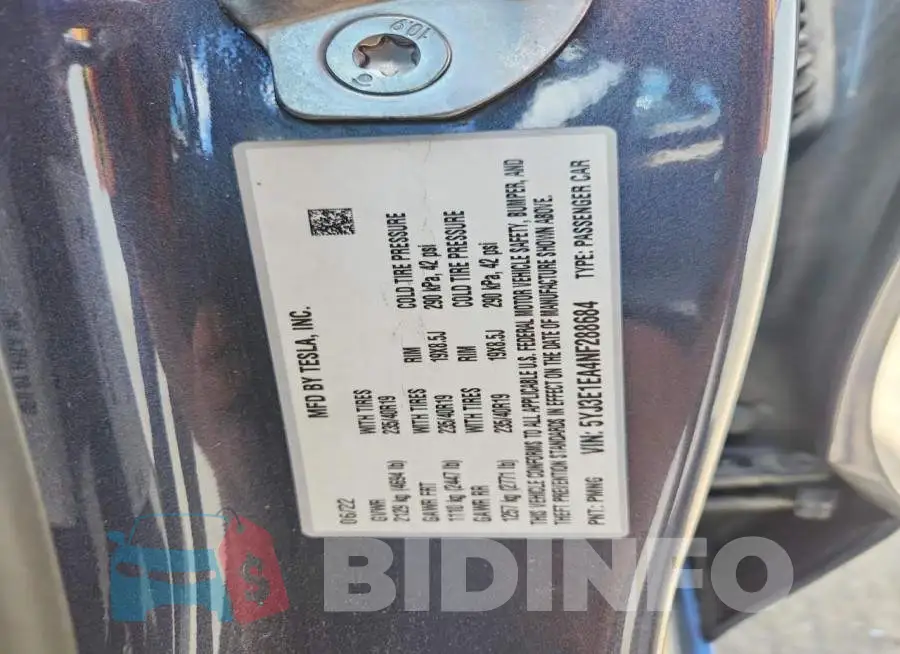 5YJ3E1EA4NF288684 Photo# 12