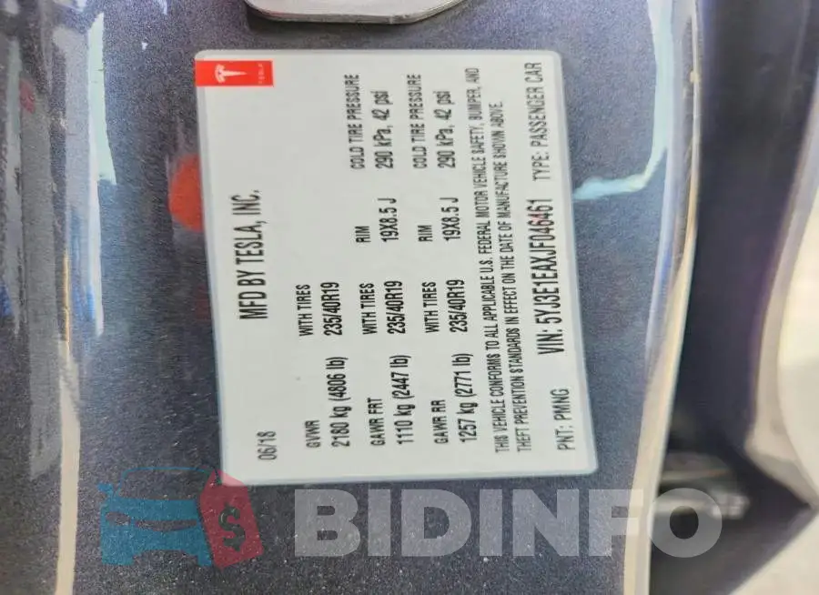 5YJ3E1EAXJF046461 Photo# 12