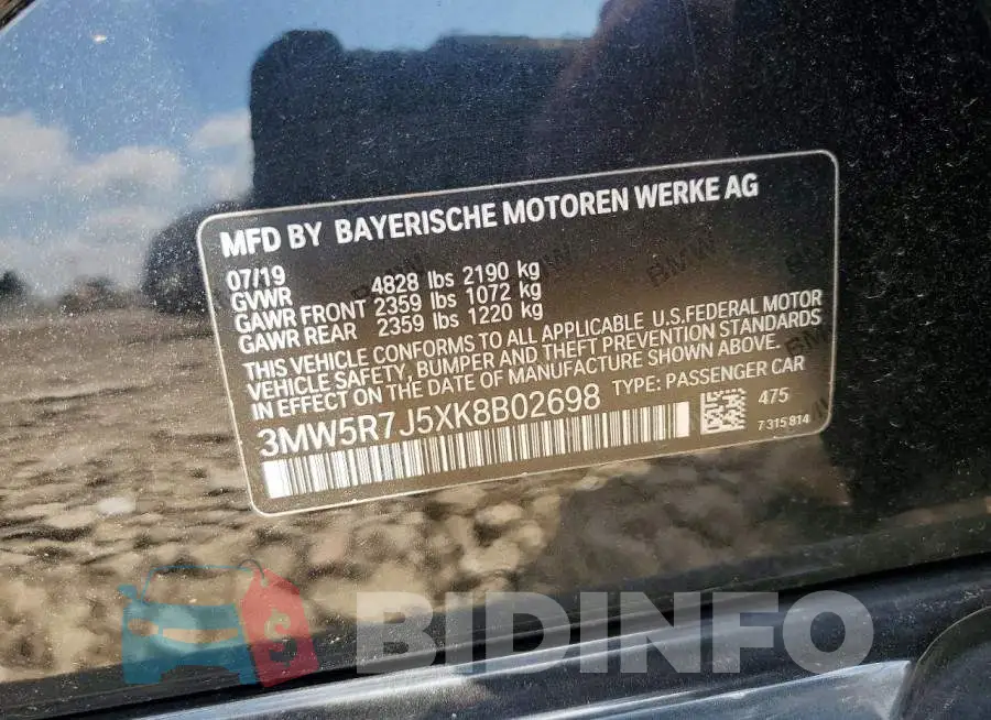 3MW5R7J5XK8B02698 Photo# 12
