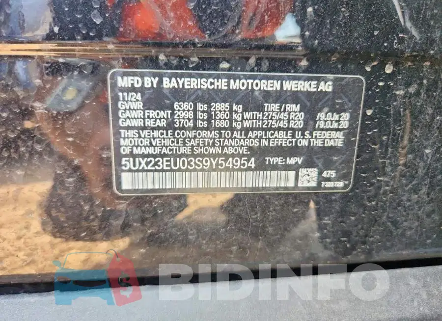 5UX23EU03S9Y54954 Photo# 12