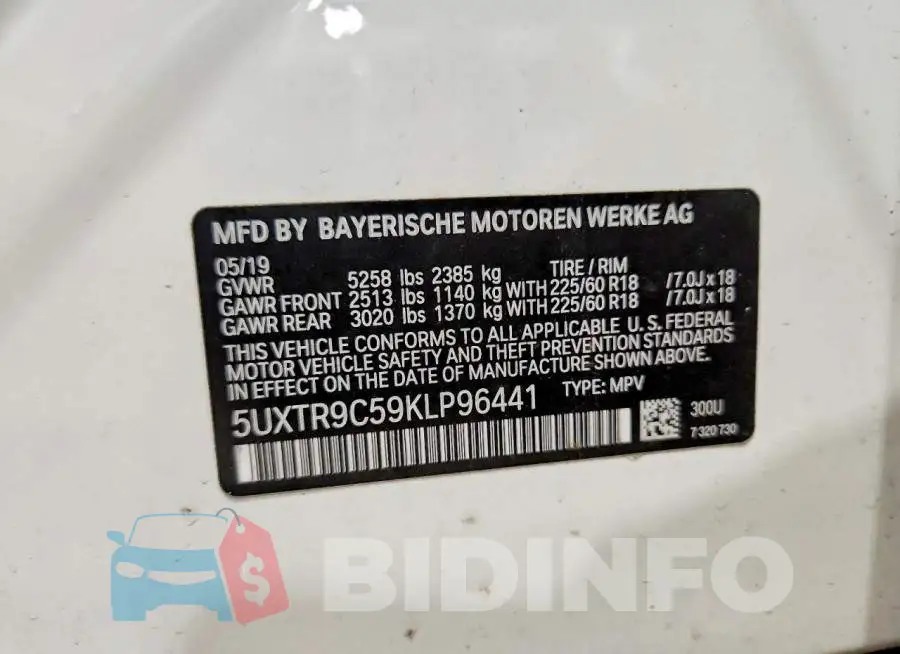 5UXTR9C59KLP96441 Photo# 13
