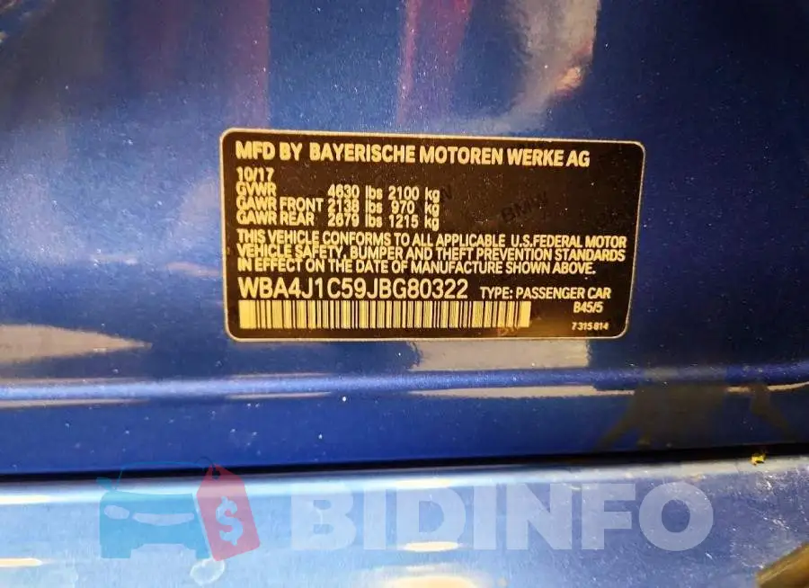 WBA4J1C59JBG80322 Photo# 12