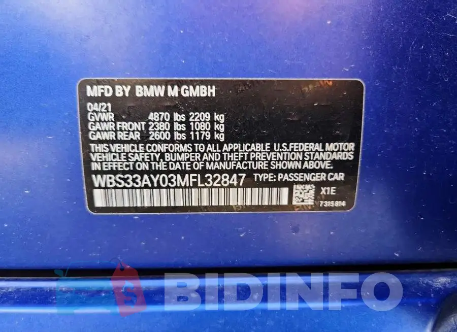 WBS33AY03MFL32847 Photo# 12