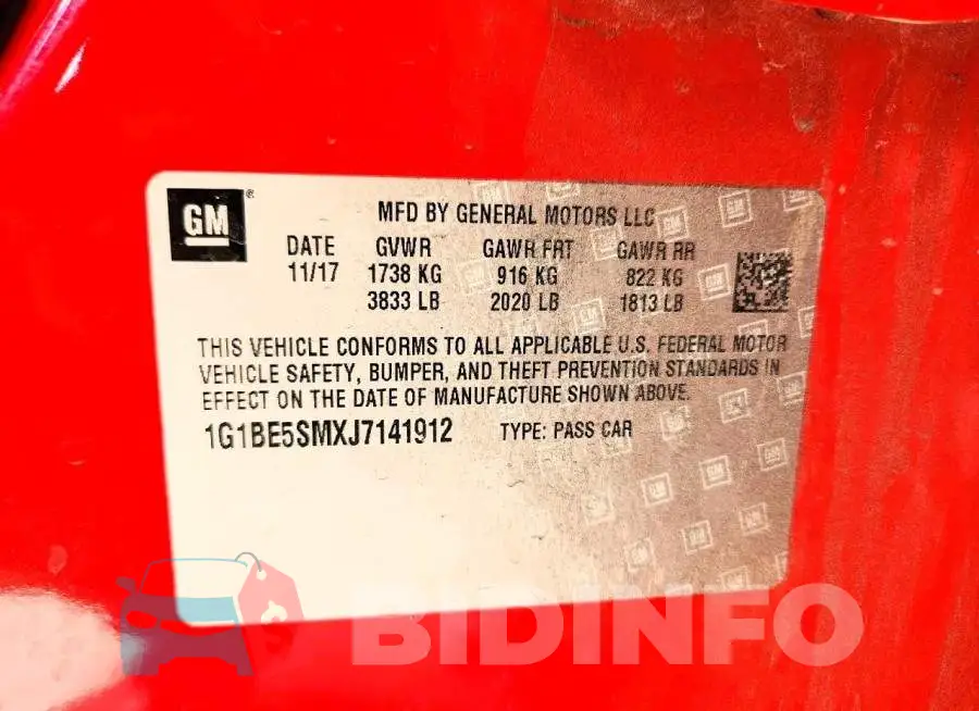 1G1BE5SMXJ7141912 Photo# 13
