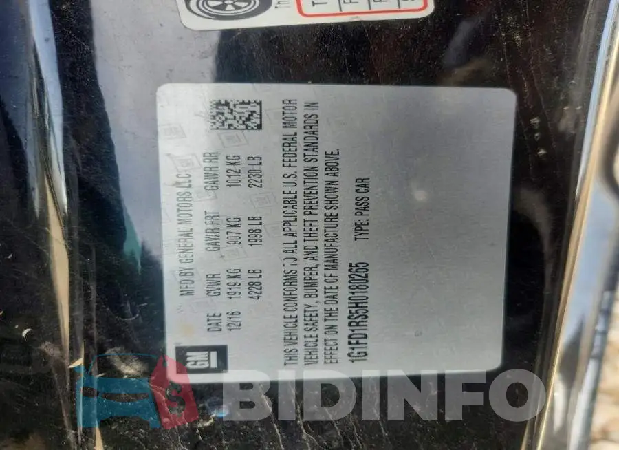 1G1FD1RS5H0180265 Photo# 12