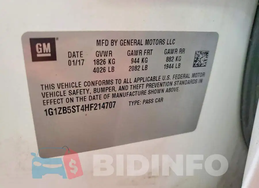 1G1ZB5ST4HF214707 Photo# 13