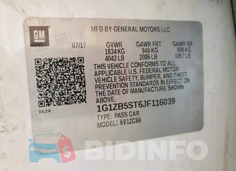 1G1ZB5ST6JF116039 Photo# 12