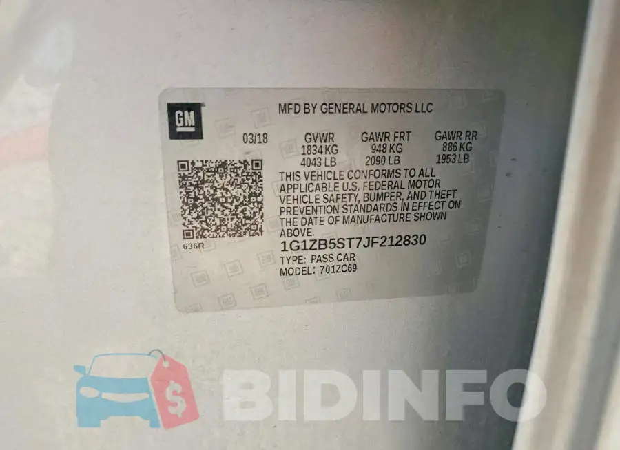 1G1ZB5ST7JF212830 Photo# 13