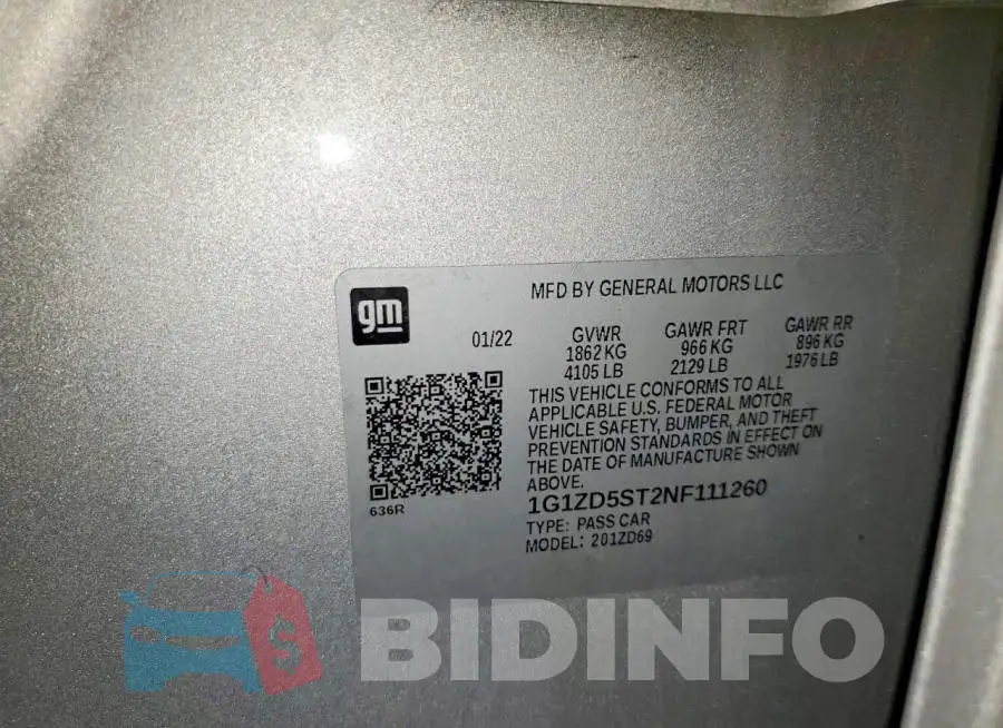 1G1ZD5ST2NF111260 Photo# 12