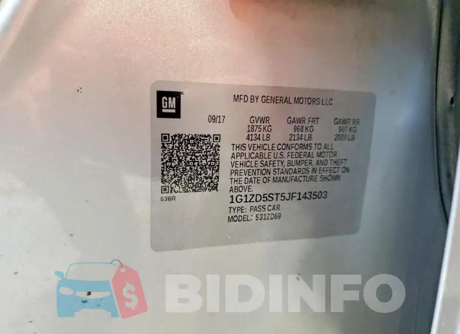 1G1ZD5ST5JF143503 Photo# 12