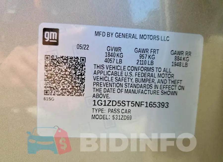 1G1ZD5ST5NF165393 Photo# 12