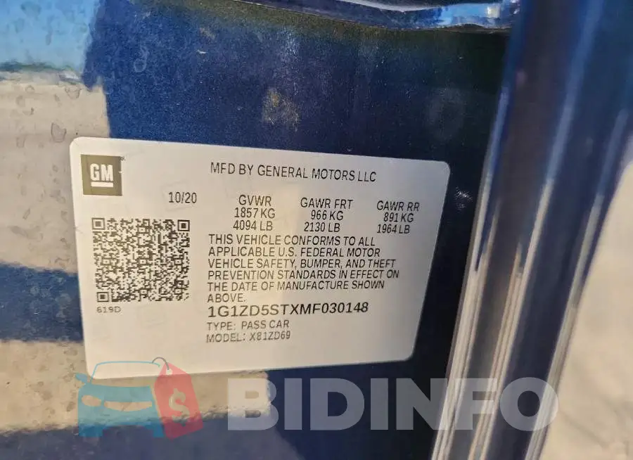 1G1ZD5STXMF030148 Photo# 12