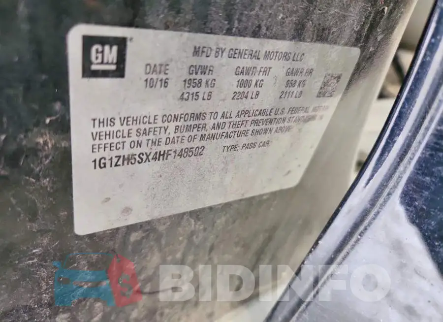 1G1ZH5SX4HF148502 Photo# 12