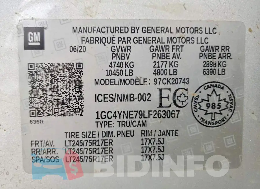 1GC4YNE79LF263067 Photo# 12