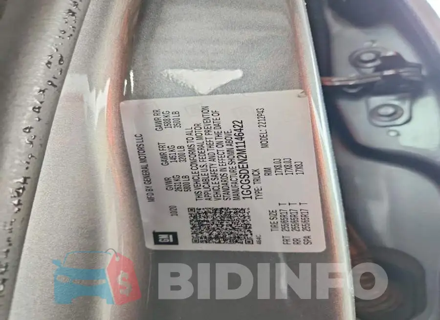 1GCGSDEN2M1146422 Photo# 12