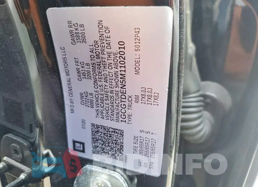 1GCGTDEN5M1102010 Photo# 13