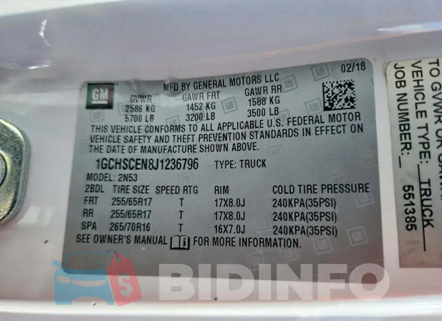 1GCHSCEN8J1236796 Photo# 13