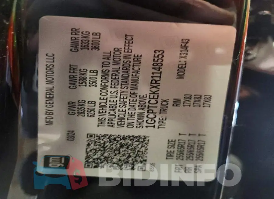 1GCPTCEKXR1148553 Photo# 13