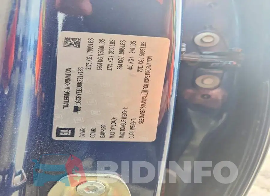 1GCRYEED0KZ217183 Photo# 12