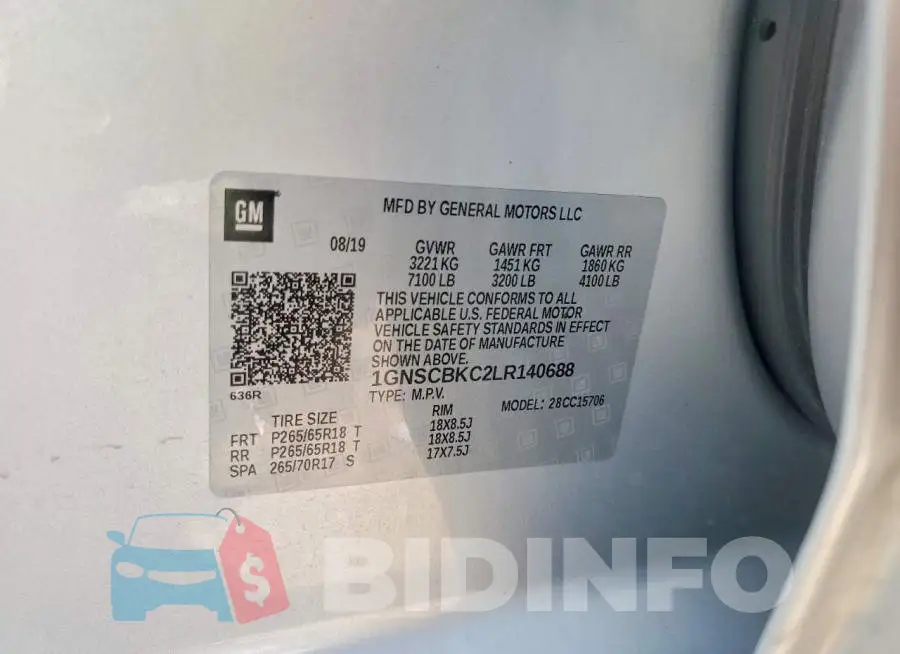 1GNSCBKC2LR140688 Photo# 14