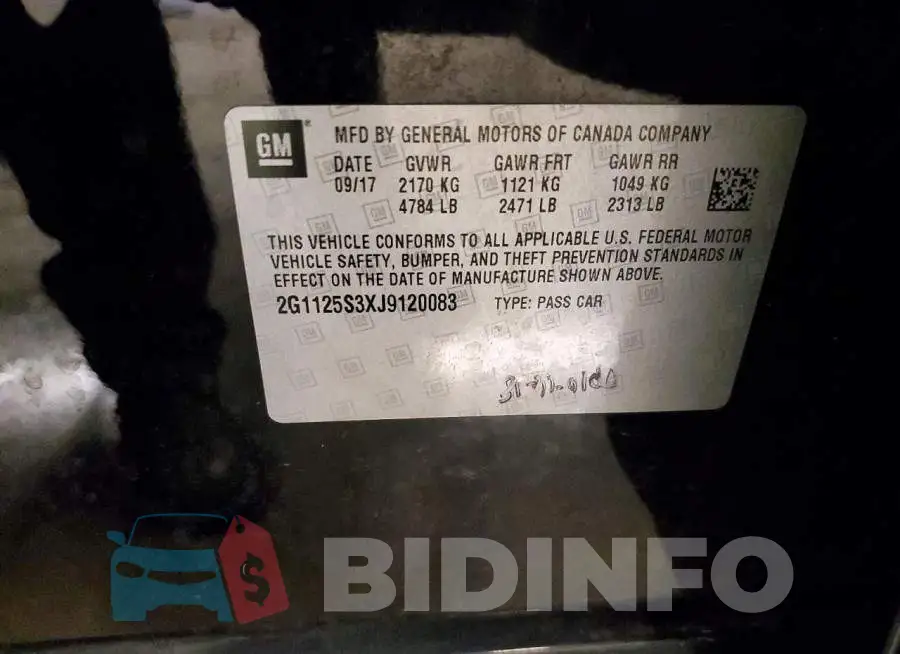 2G1125S3XJ9120083 Photo# 13