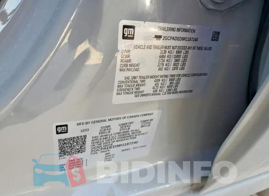 2GCPADED9R1187240 Photo# 13