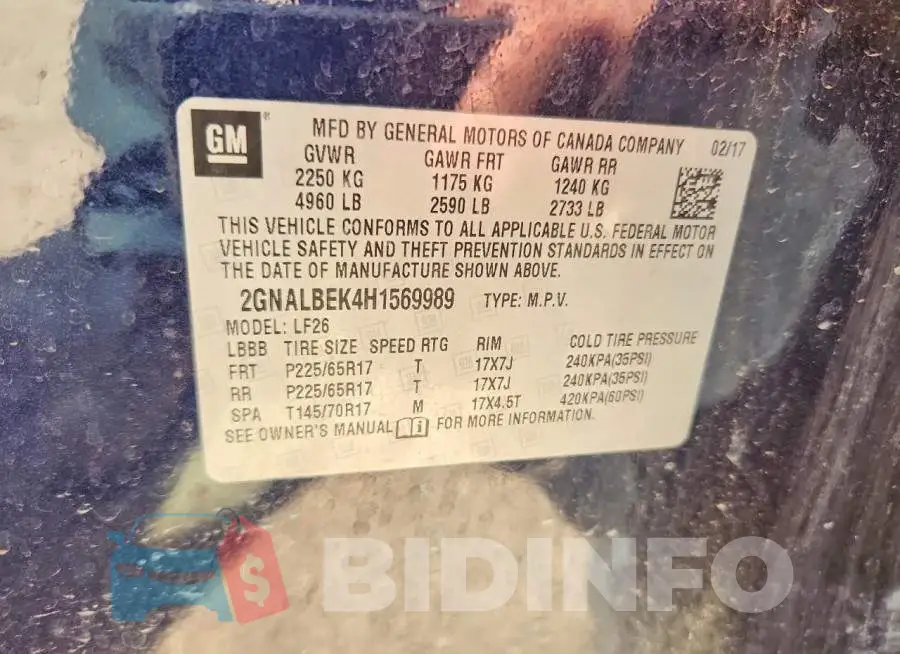 2GNALBEK4H1569989 Photo# 12