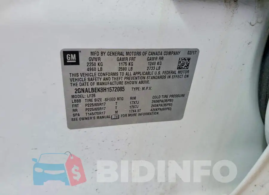 2GNALBEK8H1572085 Photo# 12