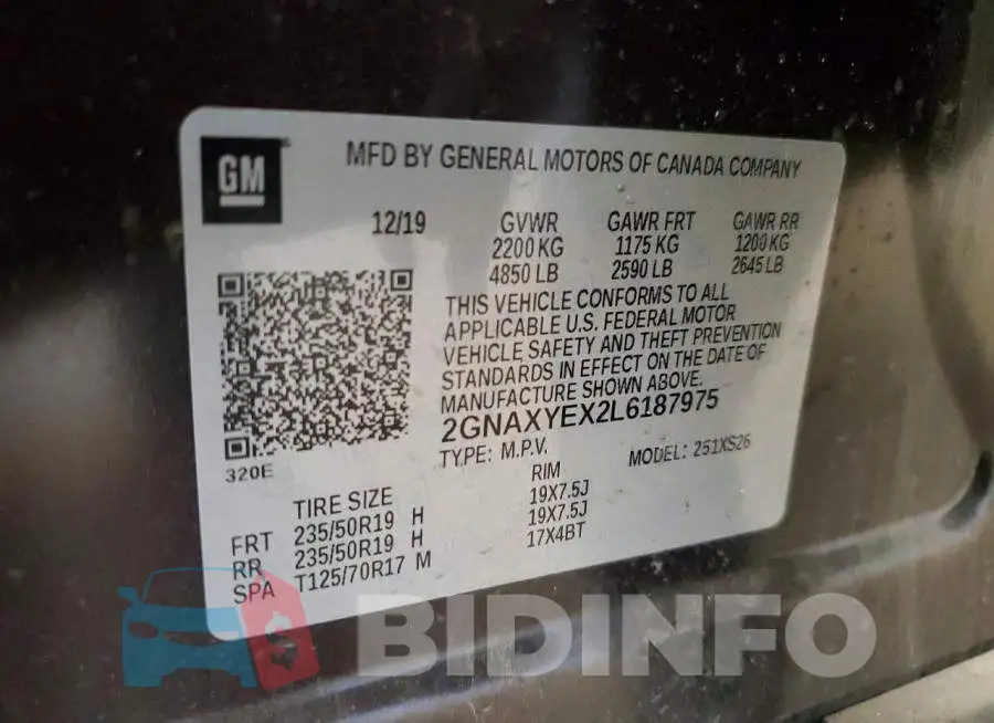 2GNAXYEX2L6187975 Photo# 13
