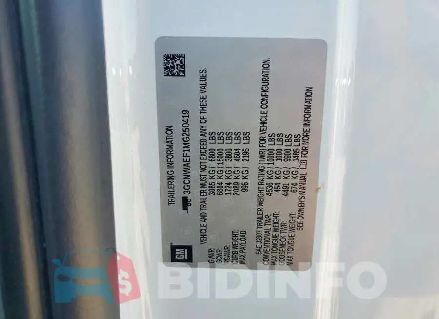 3GCNWAEF1MG250419 Photo# 12