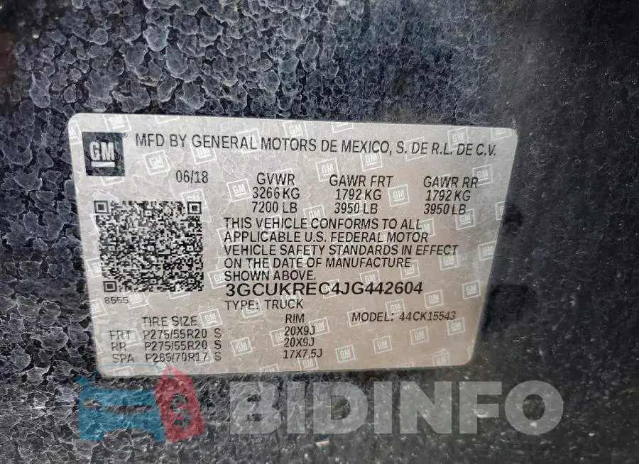 3GCUKREC4JG442604 Photo# 12