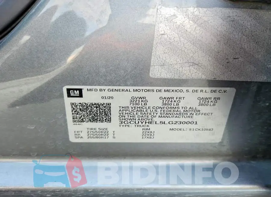 3GCUYHEL5LG230001 Photo# 14