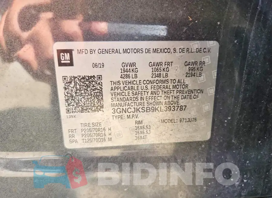 3GNCJKSB9KL393787 Photo# 12