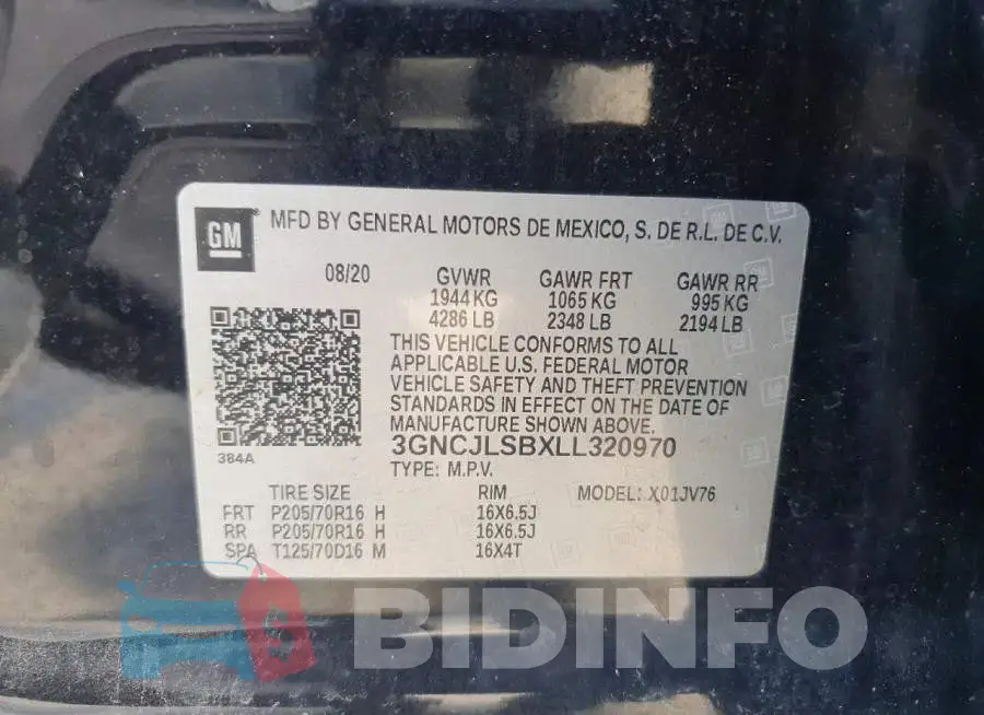 3GNCJLSBXLL320970 Photo# 12