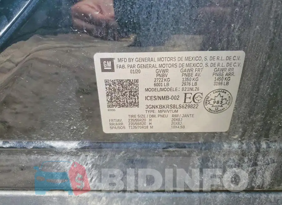 3GNKBKRS8LS629822 Photo# 13