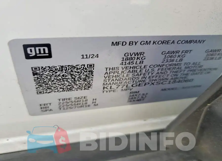 KL77LGEPXSC184060 Photo# 13