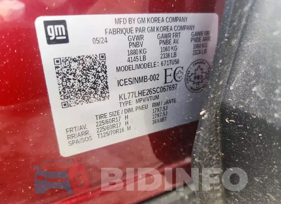KL77LHE26SC067697 Photo# 12