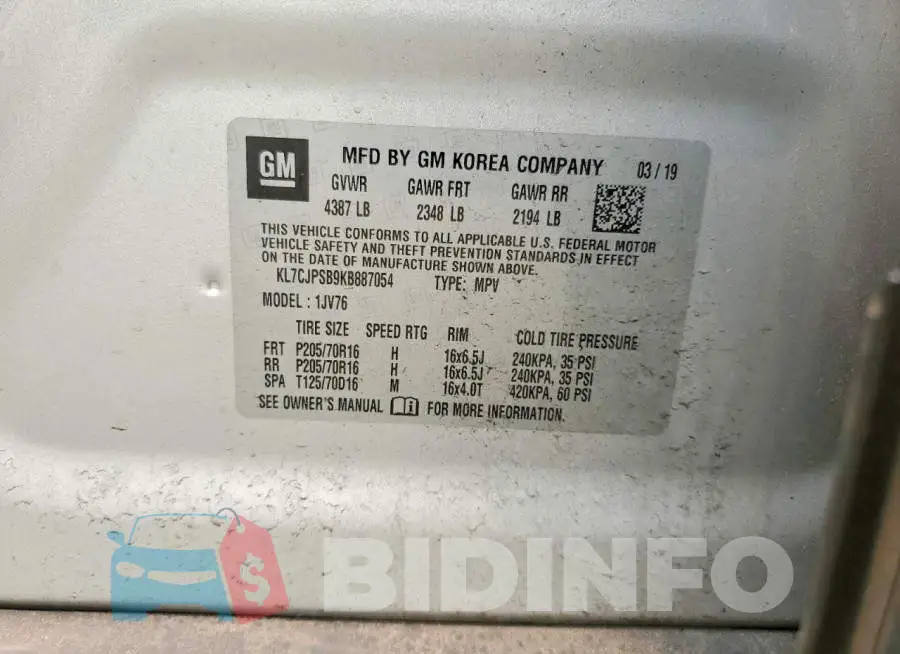 KL7CJPSB9KB887054 Photo# 13