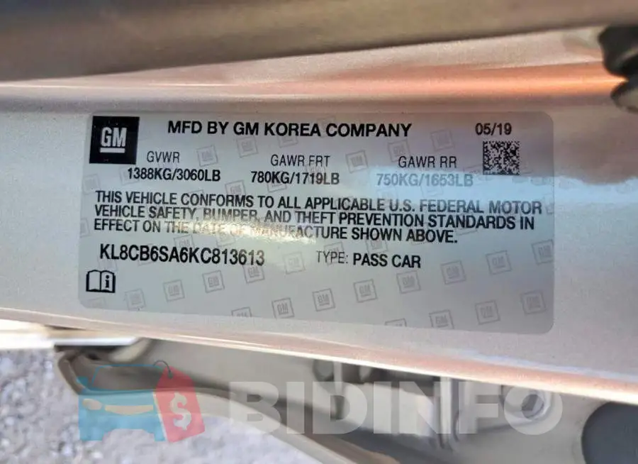 KL8CB6SA6KC813613 Photo# 14