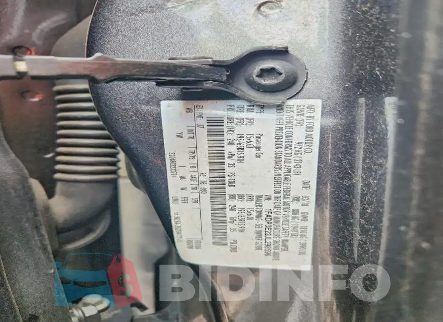 1FADP3E22JL298596 Photo# 12