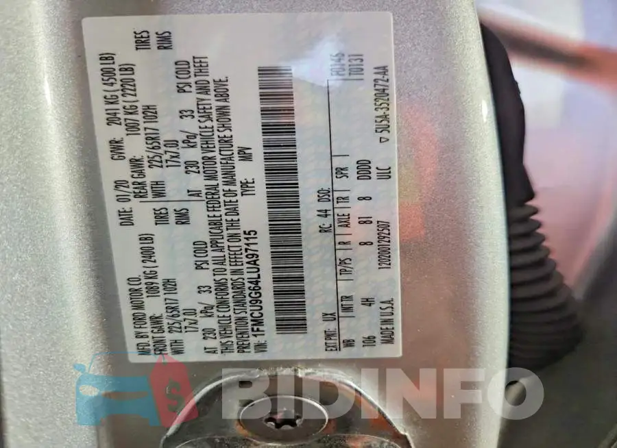1FMCU9G64LUA97115 Photo# 13